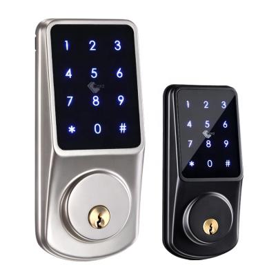 China Multifunctional American TTlock APP Password Emergency Key Open Wifi Outdoor Electronic Deadbolt Lock Smart Door Lock for sale