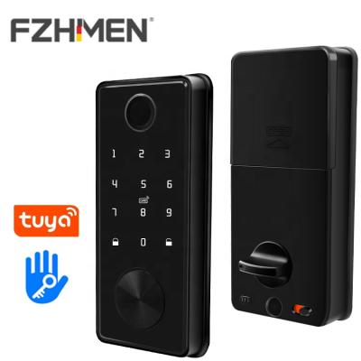 China TTLock Tuya Smart Door Lock Multifunctional Home Electronic Fingerprint Password Card Security Door Lock Smart Lock for sale