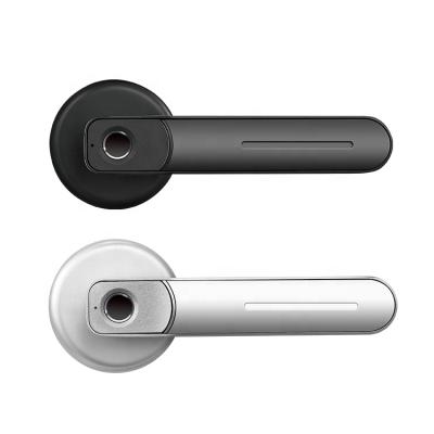 China High Quality APP Zinc Alloy Electronic Fingerprint Lock TTLock Door Handle Black Color Black Color Smart Door Lock for sale