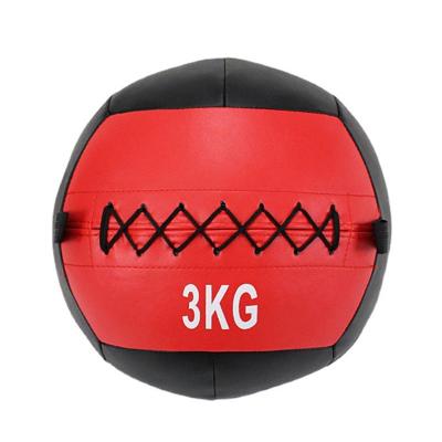 China Hot Selling PU Leather Gym Fitness Medicine Ball Cross Training Durable Soft Balls for sale