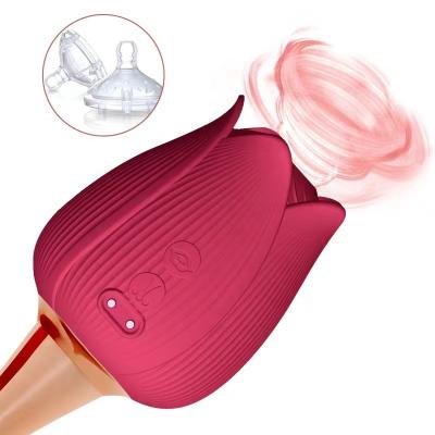 China Rose Double Head Clitoral Sucking Vibrator Vibration Massage Dearjoyee Vibrator for Women for sale