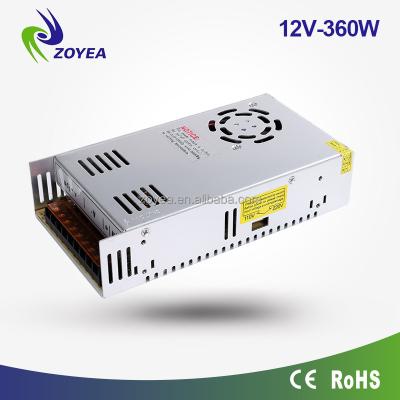 China led strips 12v 30a 360w led power supply cctv switching camara SMPS for sale