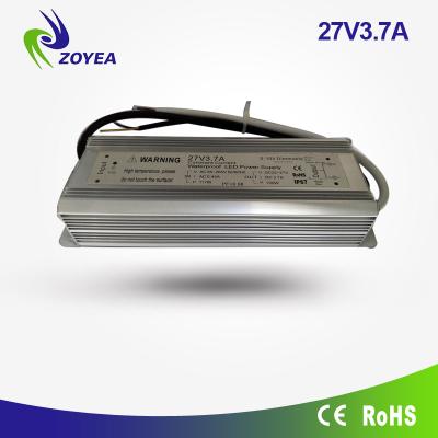 China LED Lighting TOP Brand 0-10v 100W LED Driver Dimmable CE Listed Constant Voltage 3.7A 27V Led Driver Blink Free for sale