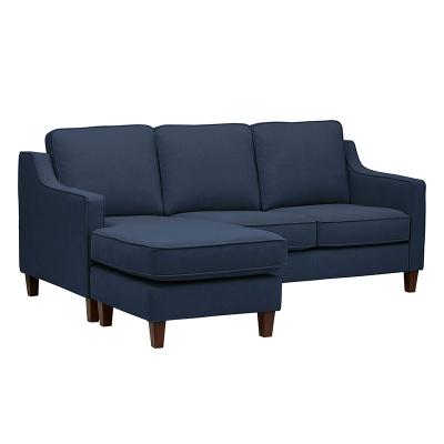 China Plastic / Synthetic Leather Living Room Furniture Sets Sectional Couch Couch Bed Floor Couch Navy Blue for sale