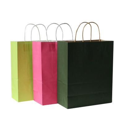 China Craft Recyclable Heavy Duty Paper Bags Handles Plain Brown Kraft Paper Grocery Bag For Shopping for sale