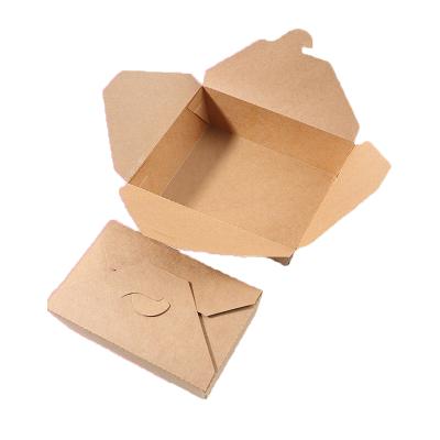 China Hot Sale Biodegradable Food Boxes Food Wrapping Paper Box Paper Salad Takeout Packaging for sale