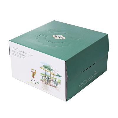 China Custom Recycled Materials OEM Logo Color Printed Birthday Surprise Cake Box Packaging Corrugated Bakery Cake Cream Oven Cupcake Paper Boxes for sale