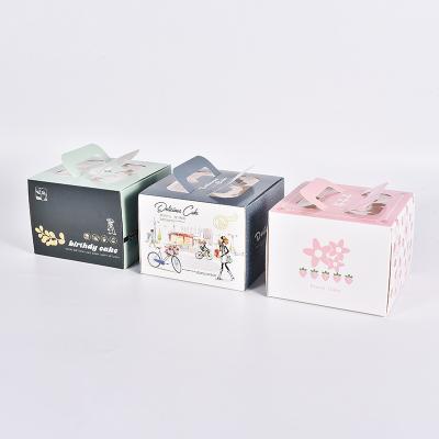 China Recycled Materials Factory Bomb Custom Eco-Friendly Cake Box Recycled Materials Bakery Cream Kraft Paper Cake Gift Box Hexagon Cake Box for sale