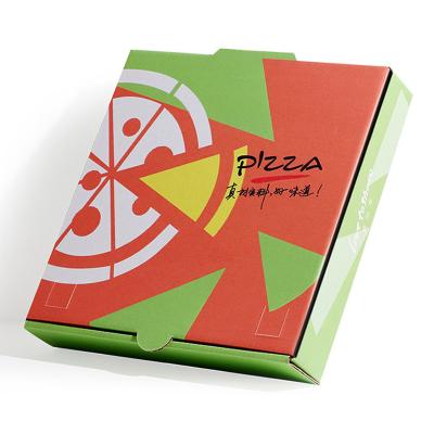 China Recycled Materials Wholesale Corrugated Boxes High Quality Paper Custom Logo Pizza Box For Portable Pizza Food Boxes Pizza Takeout Packaging for sale