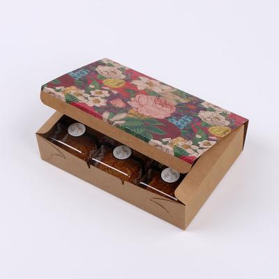 China High Quality Eco-friendly Recycled Materials Moon Cake Gift Wrapping Paper Box Dessert Cheese Storage Box Food Cupcake Packaging Box for sale