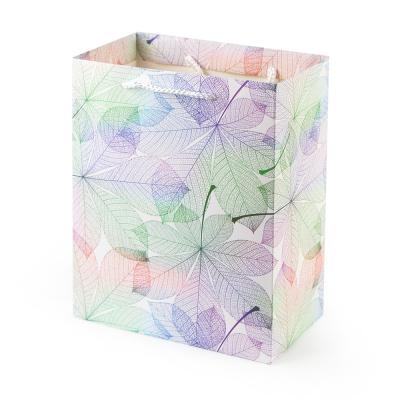 China Color Recyclable Custom Foil Printed Holographic Paper Gift Bag Retail Shopping Gift Bags Eco Friendly Packaging With Handles for sale