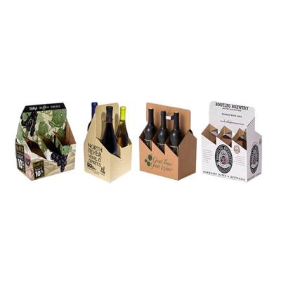 China New Recyclable Promotional Recyclable Cardboard Six Pack Beer Wine Packaging Boxes for sale