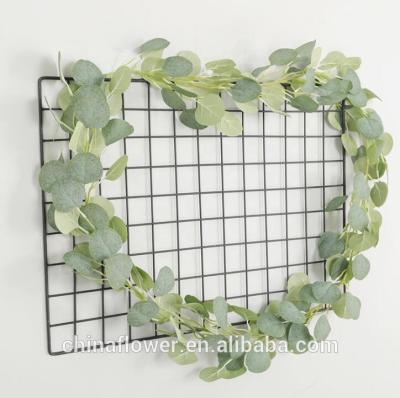 China Wedding Decoration FC7301 Eucalyptus Garland Greenery Silk Silver Dollar Artificial Eucalyptus Plants For Wedding Party Home Decoration for sale