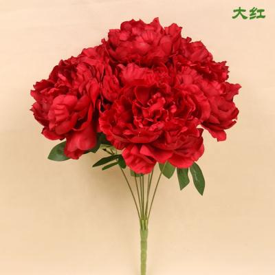 China FCR103 Celebration Artificial Silk Peony Wholesale Bouquet For Wedding Decoration for sale