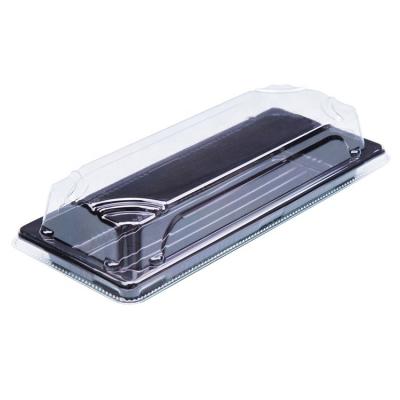 China Factory Sales Hot Disposable Lid Disposable Clear Plastic Sushi Takeout Box for sale