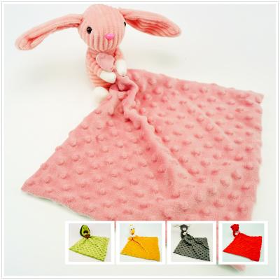 China Kids Gift Baby Safety Blanket Teether Blankets Stuffed Plush Comforter Infant Calming Toys for sale