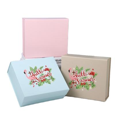 China Hot Wholesale Recyclable Handmade Custom Rigid Cardboard Storage Recyclable Gift Baby Memory Wrapping Book With Dates Keepsake Boxes for sale