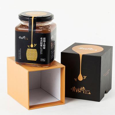 China Guangzhou Wholesale Manufacturer Custom Square Disposable Gift Paper Packaging Box For Oil Honey Jar Bottle for sale