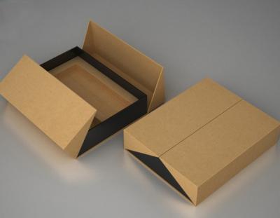 China Recycled Materials Luxury Handmade Kraft Paper Cardboard Boxes For Custom for sale