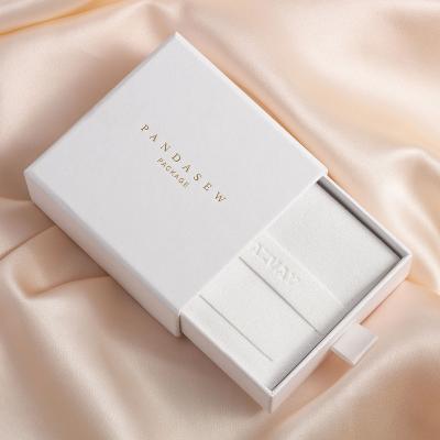 China Custom Recyclable Gift Ribbon Drawer Box Packaging Luxury Jewelry Logo Paper Custom Printing For Jewelry for sale