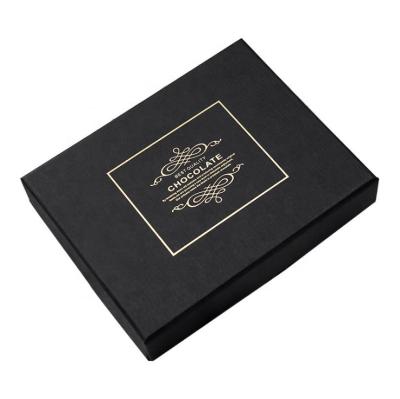 China Disposable Luxury Custom Cardboard Hot Stamping Lid And Base Chocolate Packaging Gift Boxes for sale