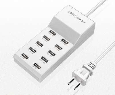 China NEW Mobile phone USB multi-port smart charging 10 port usb charger multi-port 10A suitable for mobile phone smart charging for sale