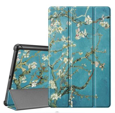 China Book Style Case For Samsung Tab A 10.5 T590 T595 Stand Tablet Case Foldable Cover Painted Tablet Cover Device for sale