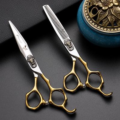 China Thinning Scissors Hot sale professional salon hair cutting scissors & shear barber beauty hairdressing left hand thinning scissors set for stylist for sale