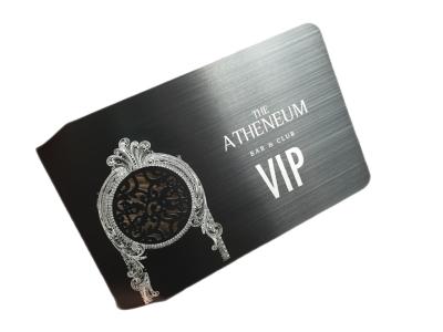 China PVD-Schwarz-Matte Finish Social Media NFC-Visitenkarte mit Chip Ntag215 zu verkaufen