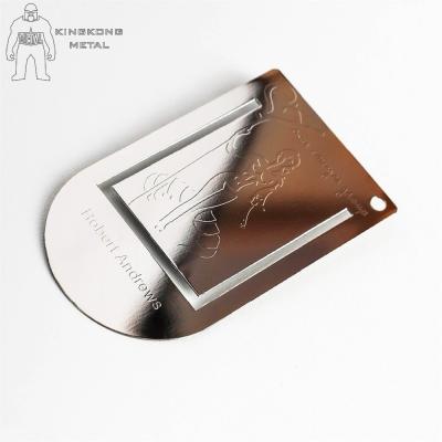 China Farbe druckte die gravierten Metallbookmarks für Mann-förderndes Geschenk-Logo graviert zu verkaufen