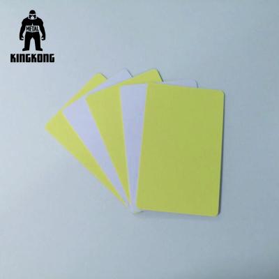 China Plain Sticker PVC Business Cards Printable Plastic Cards Adhesive Blank With Layer for sale