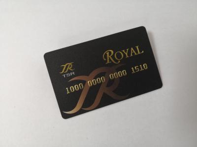 China Frosted PVC Business Cards With Barcode Hot Stamp Gold Foil Emboss Number for sale