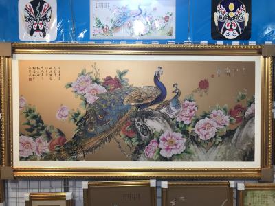 Cina Smalto decorativo della pittura del Cloisonne di arte della parete della cornice del metallo dell'hotel su ordinazione in vendita