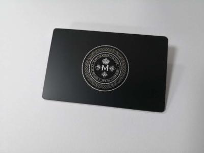 China Tarjeta de acabado cepillada del metal RFID de  1k Nfc para el banco en venta