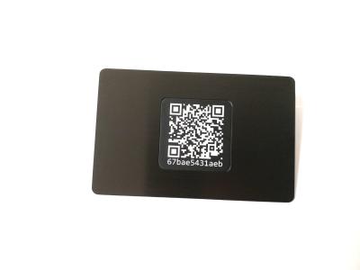 중국 스마트 쓰기 가능 NFC QR 금속 비즈니스 ID 카드 매트 블랙 브러시 마감 판매용