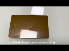 Hotel Ving Card Hot Stamp Gold RFID Door Key Metallic NFC Car