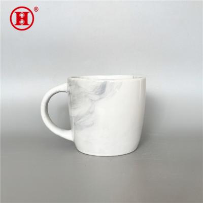 China [ZIBO HAODE CERAMIC SUSTAINABLE COFFEE] Luster Ceramic Marble Mug / Creative Porcelain Mug With Handle for sale