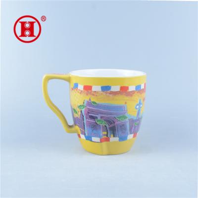 China [ZIBO HAODE CERAMIC] White Sublimation Ceramic Coffee Mugs Custom Made Viable Wholesale for sale