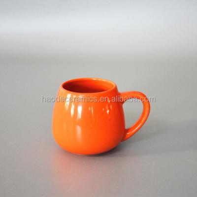 China [ZIBO HAODE CERAMIC] Viable Personalized Orange Ceramic Coffee Mugs Latte Mug Latte Mug for sale