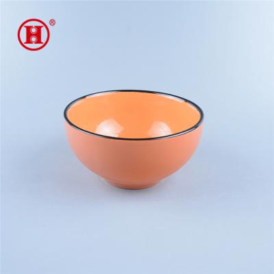 China [ZIBO HAODE CERAMIC] high quality stocked colored ceramic bowl for sale