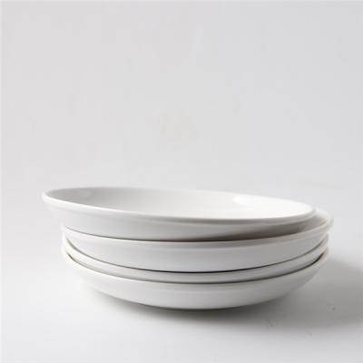 China [ZIBO HAODE] CERAMIC Porcelain Dinnerware Sustainable Dishes Set White Empty Ceramic Dishes for sale