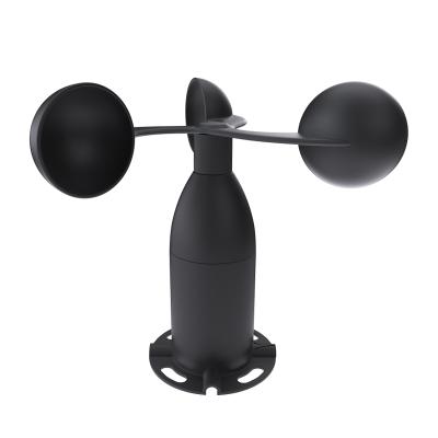 China Aluminum / Polycarbonate Anemometer Three-Cup Metal Wind Speed ​​Sensor For Weather Monitoring Stations for sale