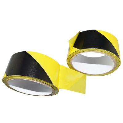 China Factory Direct Supply Waterproof Black Yellow Striped Hazard Warning PVC Floor Marking Tape for sale