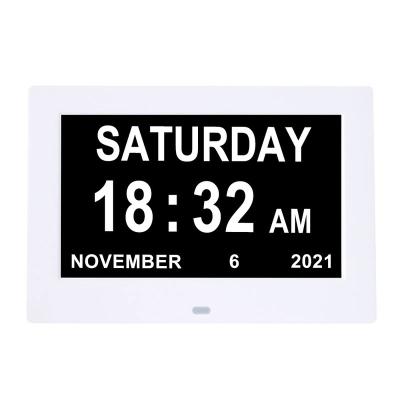 China Files Large Words DDC-7001 Multilingual Unabbreviated Digital Calendar Day Clock For Dementia Elderly Seniors for sale