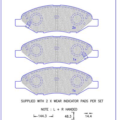 China New auto parts brake pads for Japanese car for sale