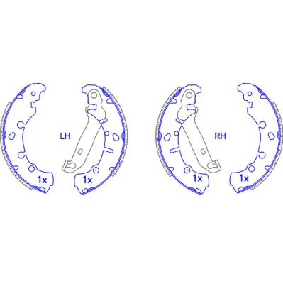 China Factory Price Truck Spare Part Factory Price Semi-Metallic / Ceamic / Carbon Fiber Auto Brake Shoes for sale