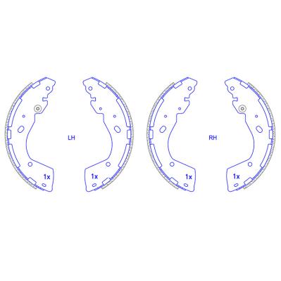 China Semi-Metallic / Ceamic / Carbon Fiber Quality Genuine Parts Brake Shoe For Trucks for sale