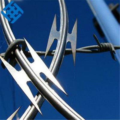 China Fence Galvanize Razor Barbed Wire Mesh Fence for sale