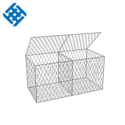 China Right twist. reverse twist Anping factory galvanized hexagonal wire rock wall gabion box for rock retaining wall for sale