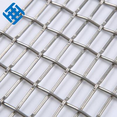 China Good Factory Price Plain Weave Factory Brass Woven Stainless Steel Metal Decorative Lock Crimped Wire Mesh for sale